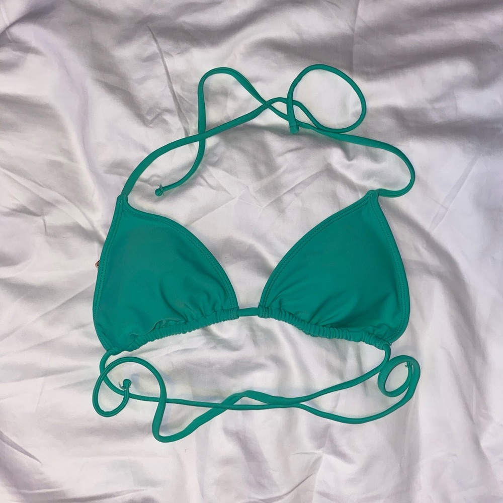 Forever 21 Green Triangle Bikini Top size S